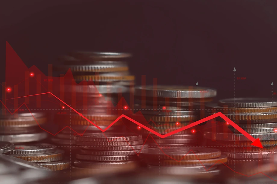 gráfica sobre puesta en una fotografía de monedas