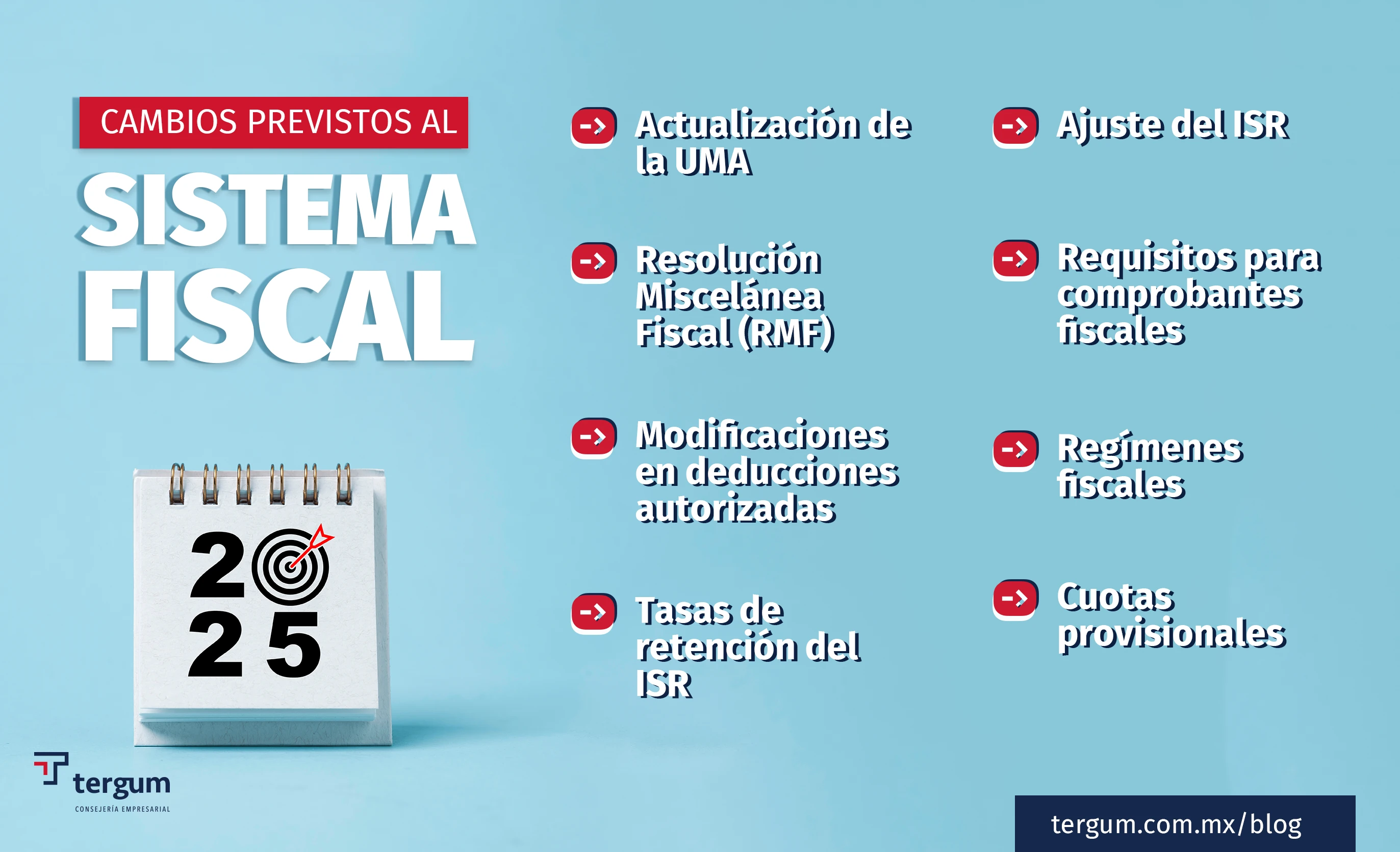 Cambios previstos al sistema fiscal 2025