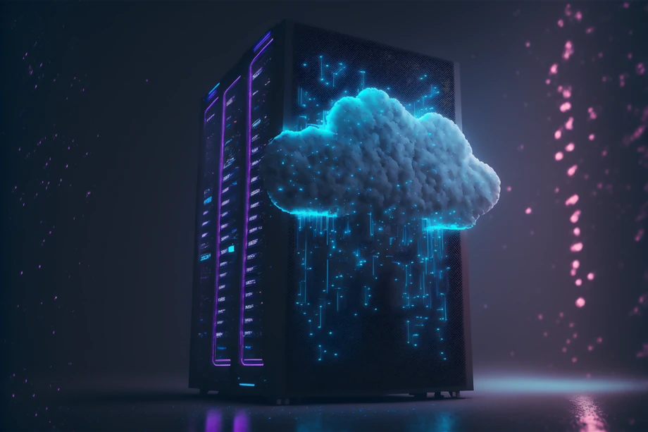 representación de una nube de almacenamiento digital